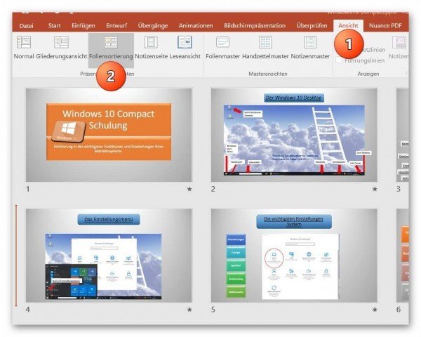 PowerPoint-Ansicht-wählen