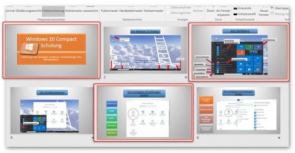 PowerPoint-Foliensortierung