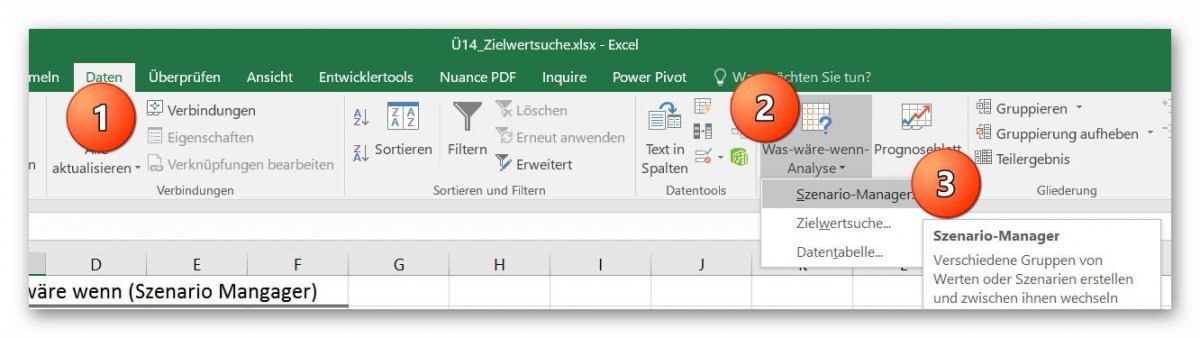 Szenario-Manager-aufrufen