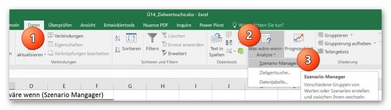 Szenario-Manager-aufrufen