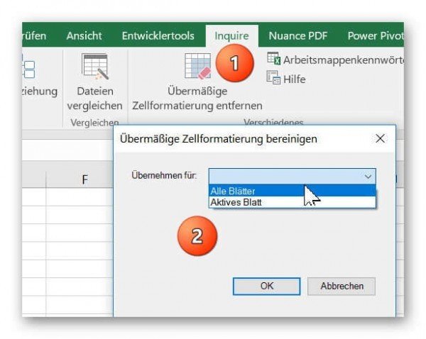 Excel Inquire ausführen