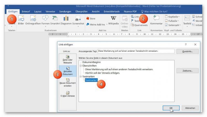 Link in Word setzen