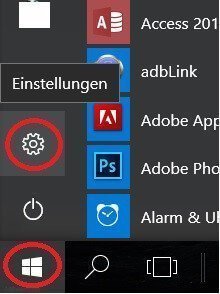 Win 10 Einstellungen