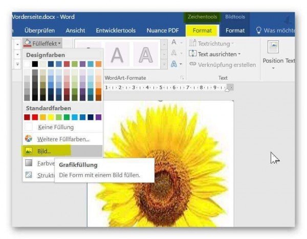 Formen in Word formatieren Formen in Word formatieren