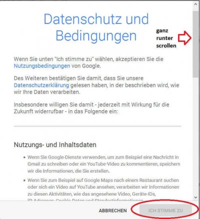 Google-Account-Datenschutzbestimmungen