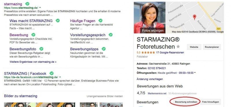 Google Business Eintrag suchen