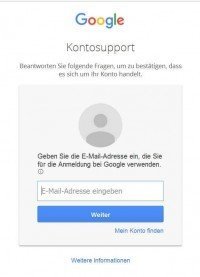 Google-Konto-Passwort-vergessen