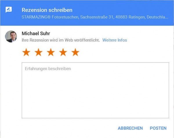 Google Rezension schreiben