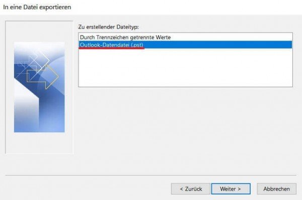 PST Datei in Outlook finden