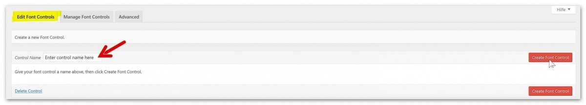 Easy Google Fonts Control Name
