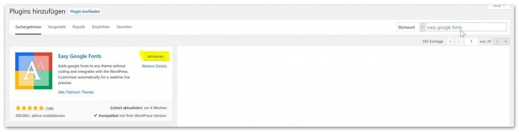 WP Plugins suchen