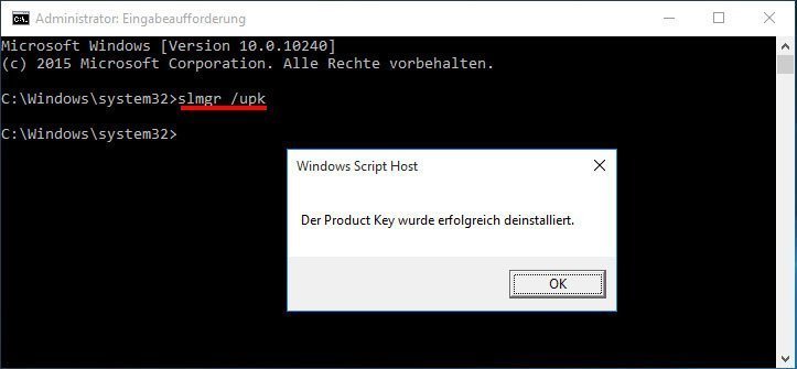 Windows 10 Deaktivierung Windows Deaktivierung Bestätigung