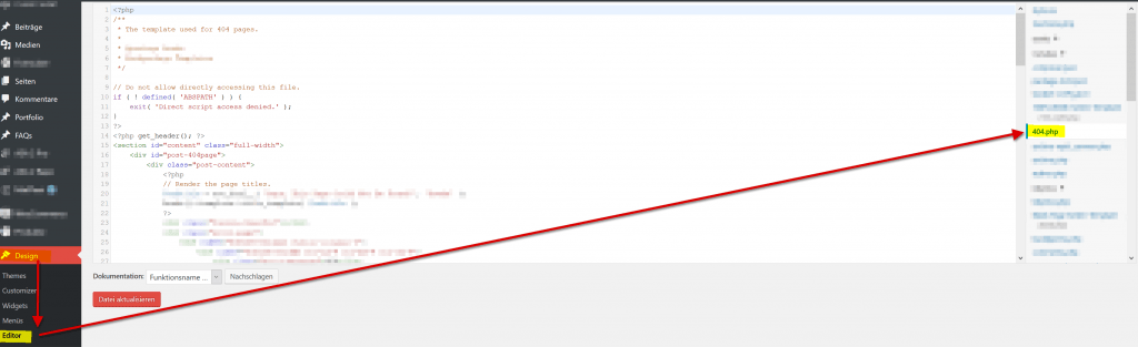 404 Seite in WordPress