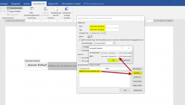 6. Eigenschaften von Inhaltssteuerelementen in Word 6. Eigenschaften von Inhaltssteuerelementen in Word