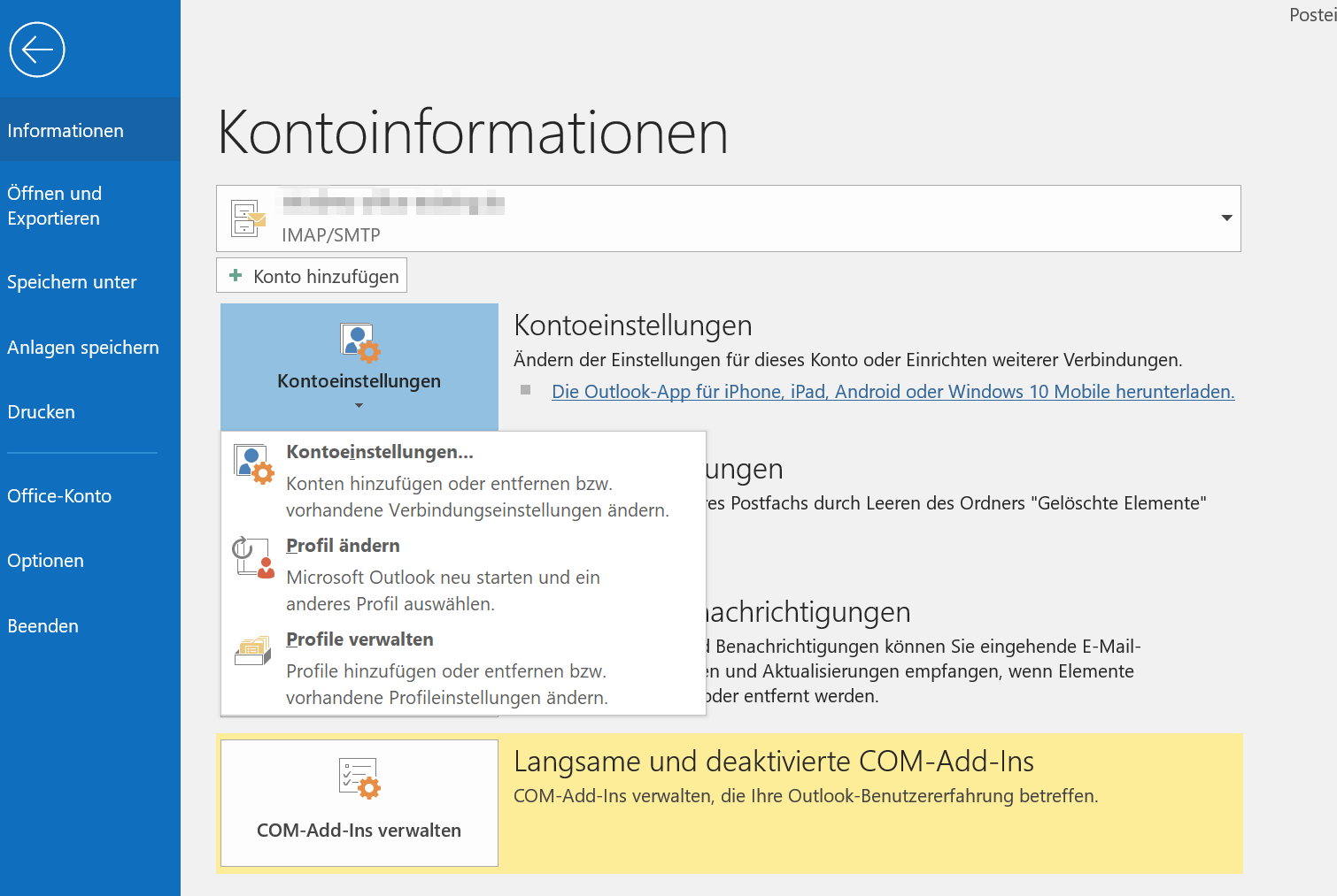 Outlook 2019 Ansicht 1