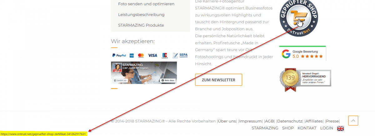 Vertrauenswuerdiges Guetesiegel