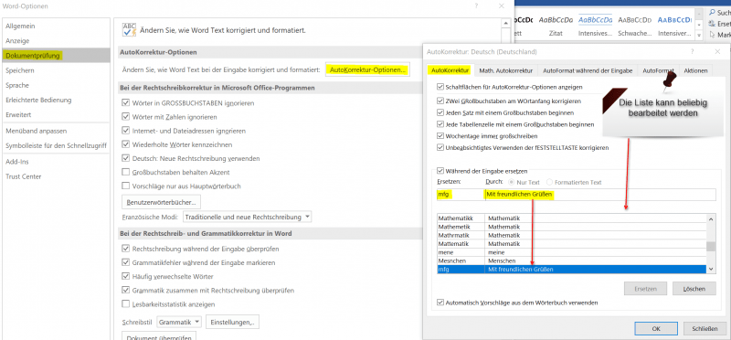 Autovervollstaendigung anpassen