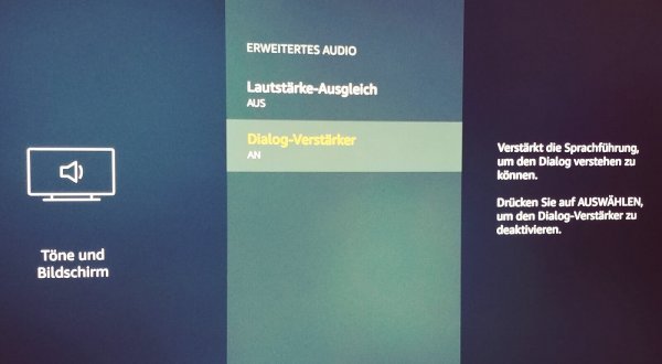 Amazon 4K Fire TV Audioverstärkung