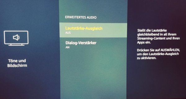 Amazon 4K Fire TV Erweitertes Audio