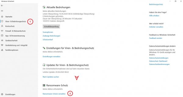 Windows 10 Ransomwareschutz aktivieren