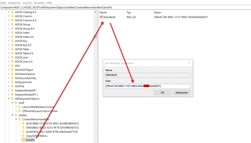 Windows 10 Registry_Kontextmenueeintraege bearbeiten_Schritt2