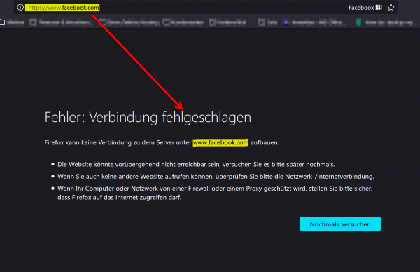 Windows Hosts Datei - Seite nicht erreichbar