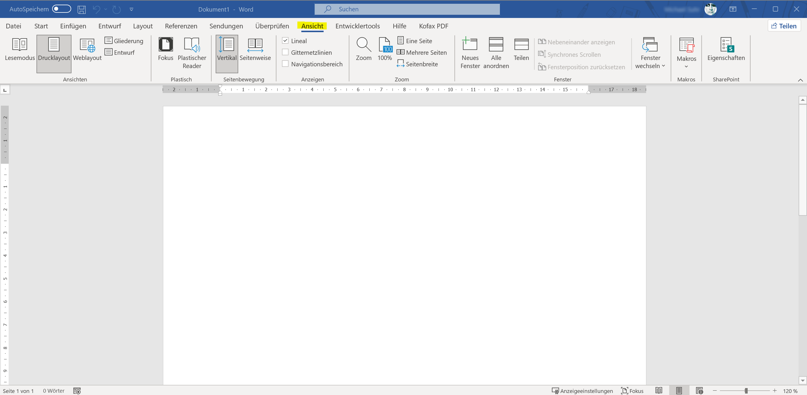 Word 2021 - Register Ansicht