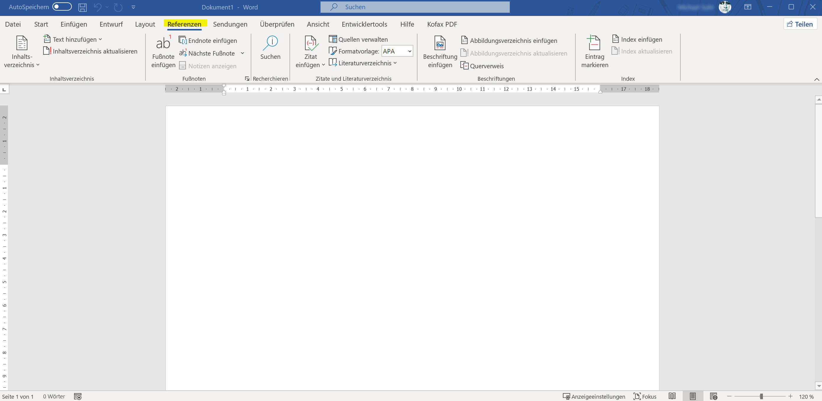 Word 2021 - Register Referenzen