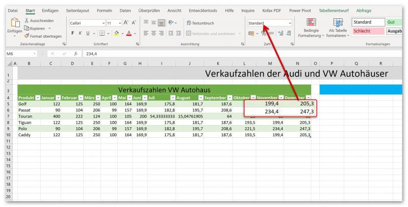 Power Query - Zellformatierung