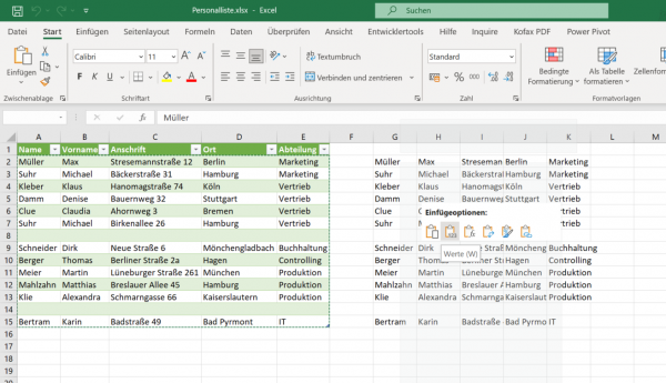 Excel Formatierung entfernen Option 1