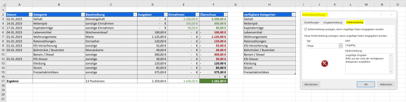 Excel Datenueberpruefung Fehlermeldung Abb1