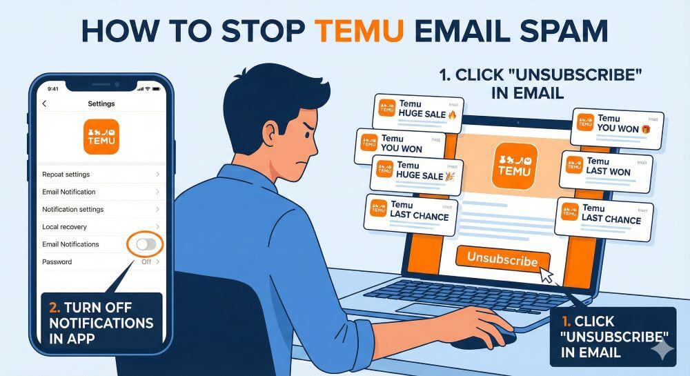 Temu E-Mail-Spam Temu E-Mail-Spam