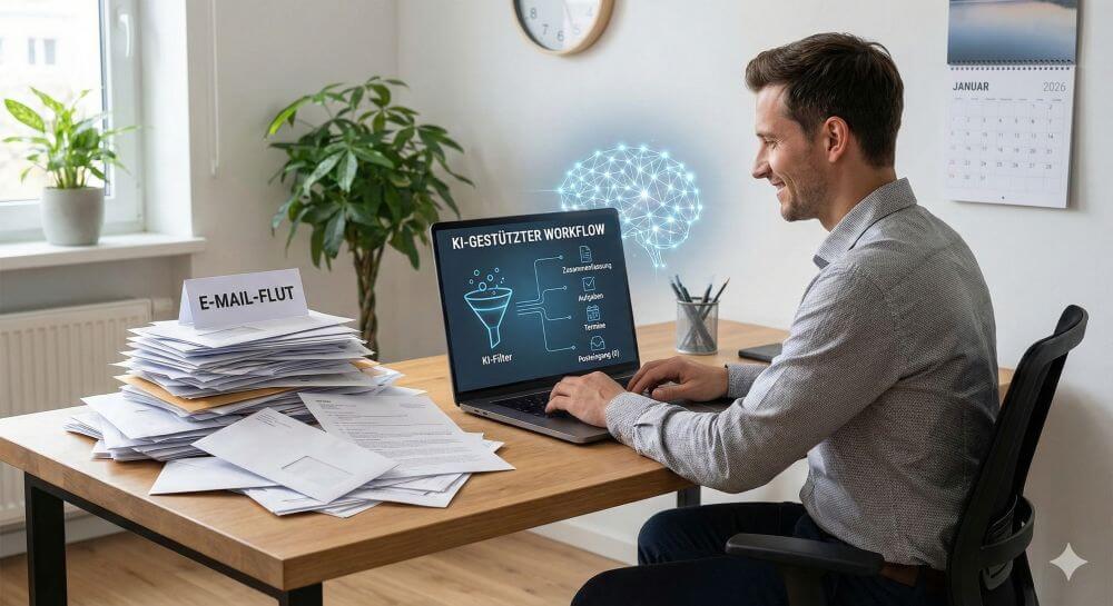 E-Mail-Flut mit KI-Workflow E-Mail-Flut mit KI-Workflow
