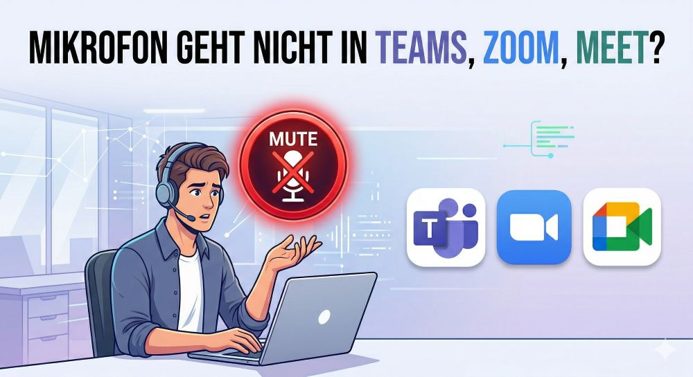 Mikrofon geht nicht in Teams, Zoom oder Meet Mikrofon geht nicht in Teams, Zoom oder Meet