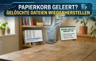 Papierkorb geleert Gelöschte Dateien wiederherstellen