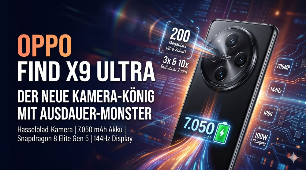 Oppo Find X9 Ultra Der neue Kamera-König mit Ausdauer Oppo Find X9 Ultra Der neue Kamera-König mit Ausdauer