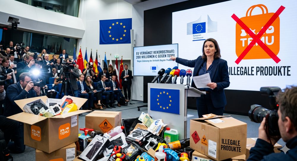 EU verdonnert Temu zu 200-Millionen-Euro-Rekordstrafe! EU verdonnert Temu zu 200-Millionen-Euro-Rekordstrafe!