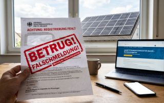 Gefälschte Briefe zur PV-Anlagen-Registrierung