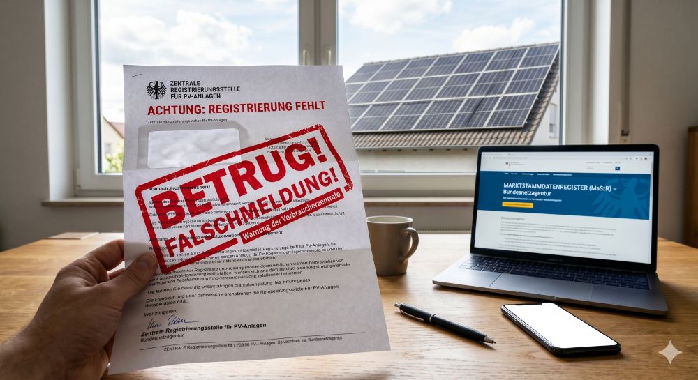 Gefälschte Briefe zur PV-Anlagen-Registrierung Gefälschte Briefe zur PV-Anlagen-Registrierung