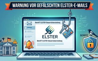 Welle gefälschter ELSTER-E-Mails im Umlauf