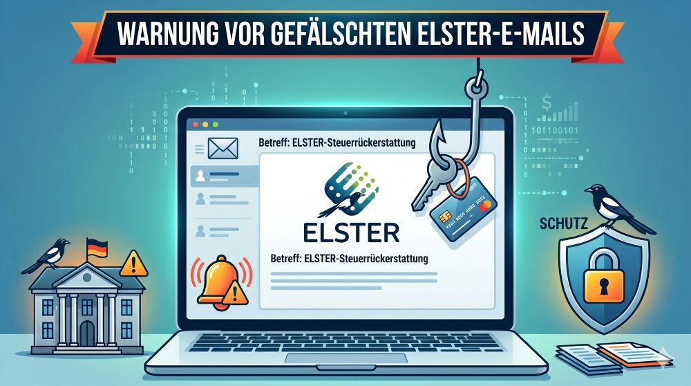 Welle gefälschter ELSTER-E-Mails im Umlauf Welle gefälschter ELSTER-E-Mails im Umlauf
