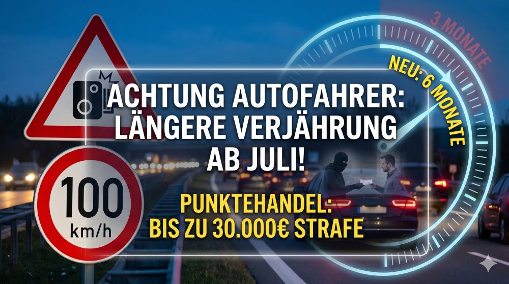 Achtung Autofahrer Ab Juli neue Verjährung Achtung Autofahrer Ab Juli neue Verjährung