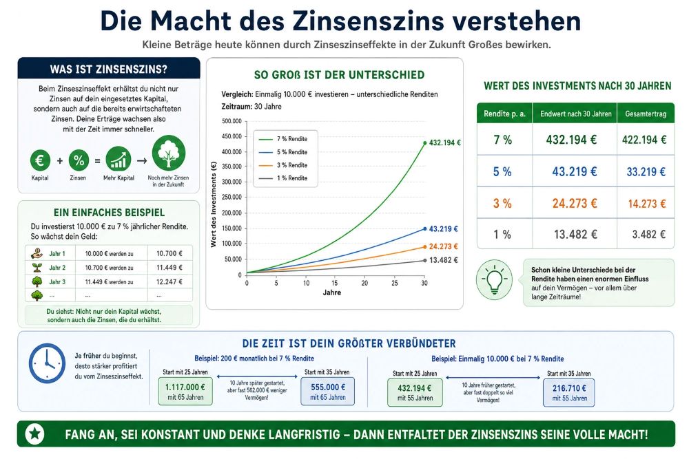 Die Macht des Zinseszinses richtig verstehen Die Macht des Zinseszinses richtig verstehen