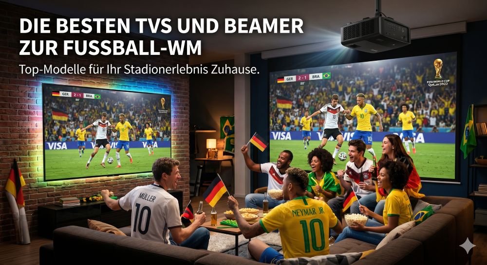 Die besten TVs und Beamer zur Fußball-WM Die besten TVs und Beamer zur Fußball-WM