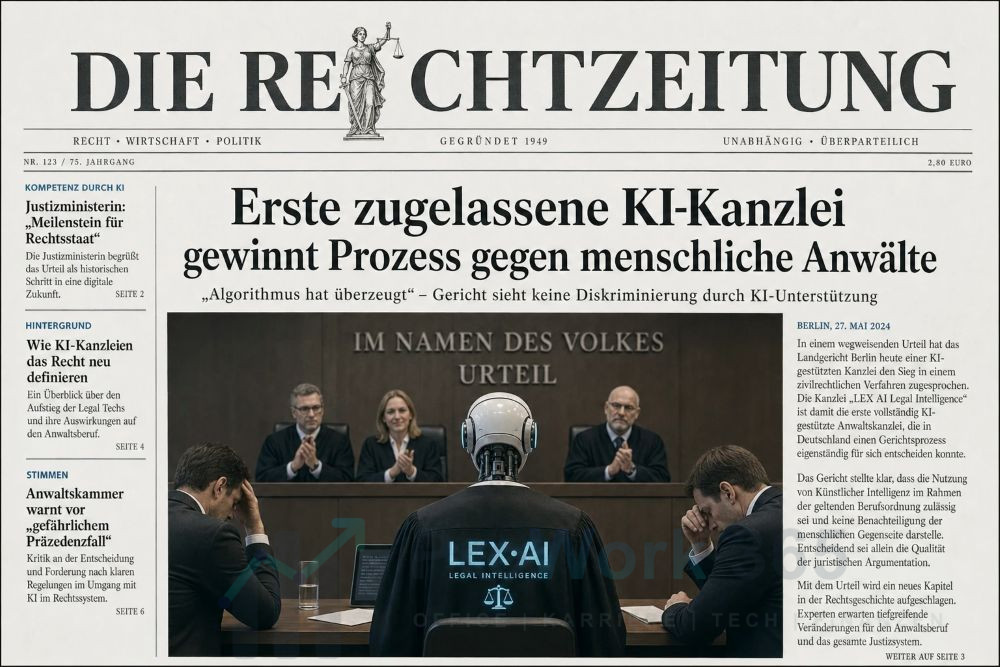 Erste zugelassene KI-Kanzlei gewinnt Prozess gegen menschliche Anwälte Erste zugelassene KI-Kanzlei gewinnt Prozess gegen menschliche Anwälte