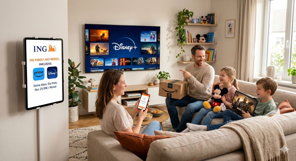 ING-Abo-Modelle mit Amazon Prime Video und Disney Plus ING-Abo-Modelle mit Amazon Prime Video und Disney Plus