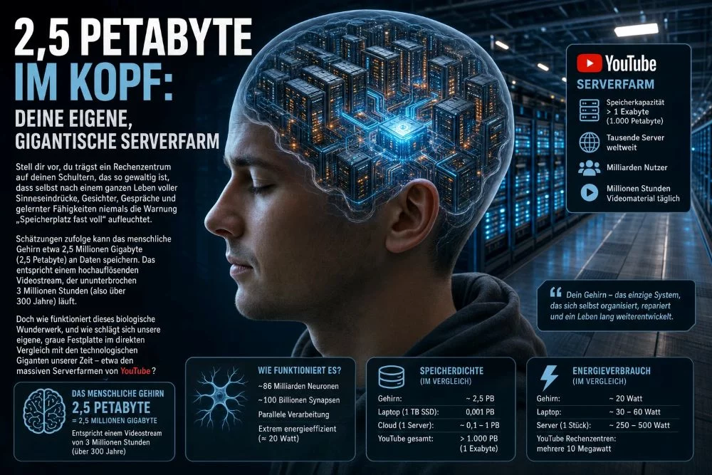 2,5 Petabyte im Kopf Deine eigene, gigantische Serverfarm 2,5 Petabyte im Kopf Deine eigene, gigantische Serverfarm
