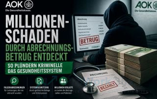 AOK Millionen-Schaden durch Abrechnungsbetrug entdeckt