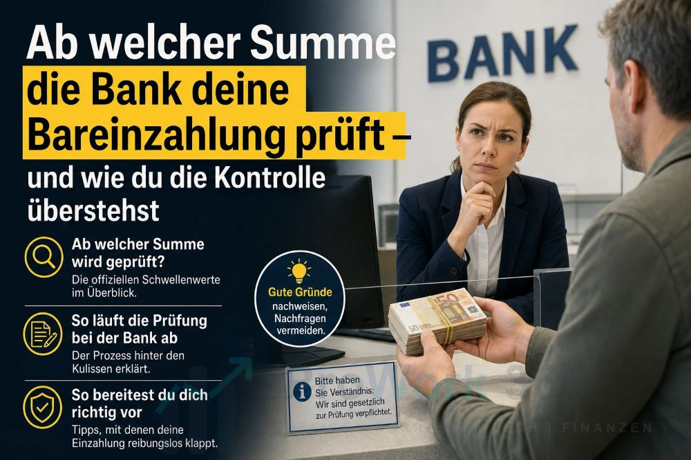 Ab welcher Summe die Bank deine Bareinzahlung prüft