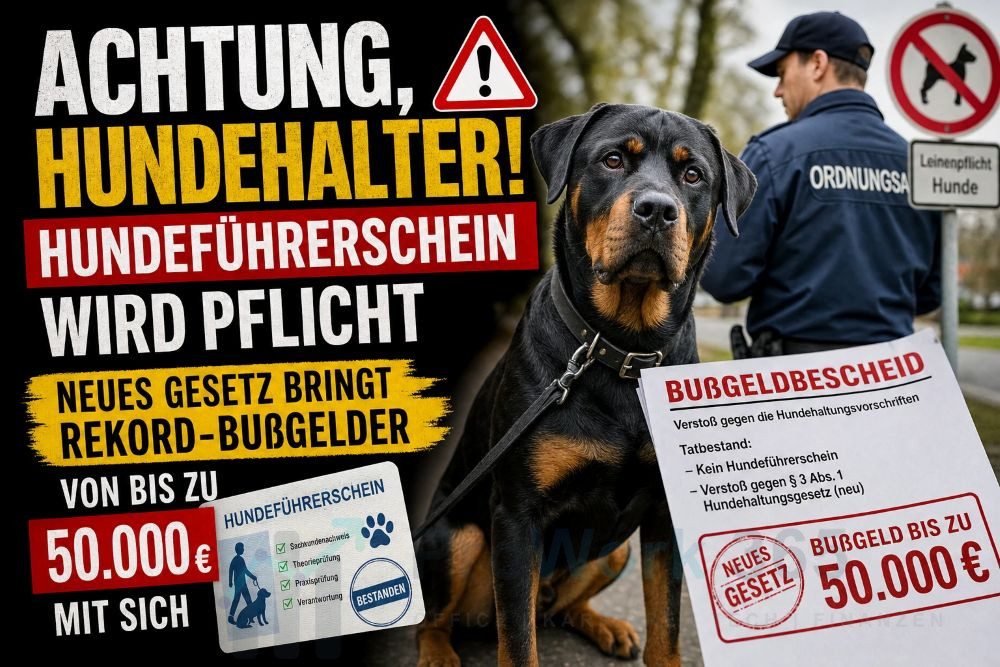 Achtung, Hundehalter – Hundeführerschein wird zur Pflicht Achtung, Hundehalter - Hundeführerschein wird zur Pflicht